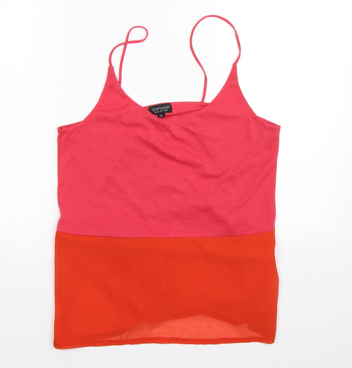 Topshop Womens Multicoloured   Basic Tank Size 10