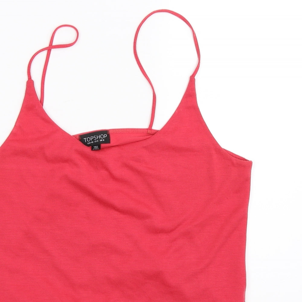 Topshop Womens Multicoloured   Basic Tank Size 10