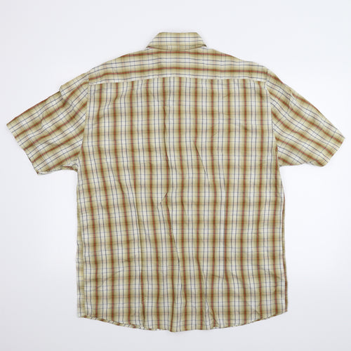 NEXT Mens Beige Check   T-Shirt Size XL