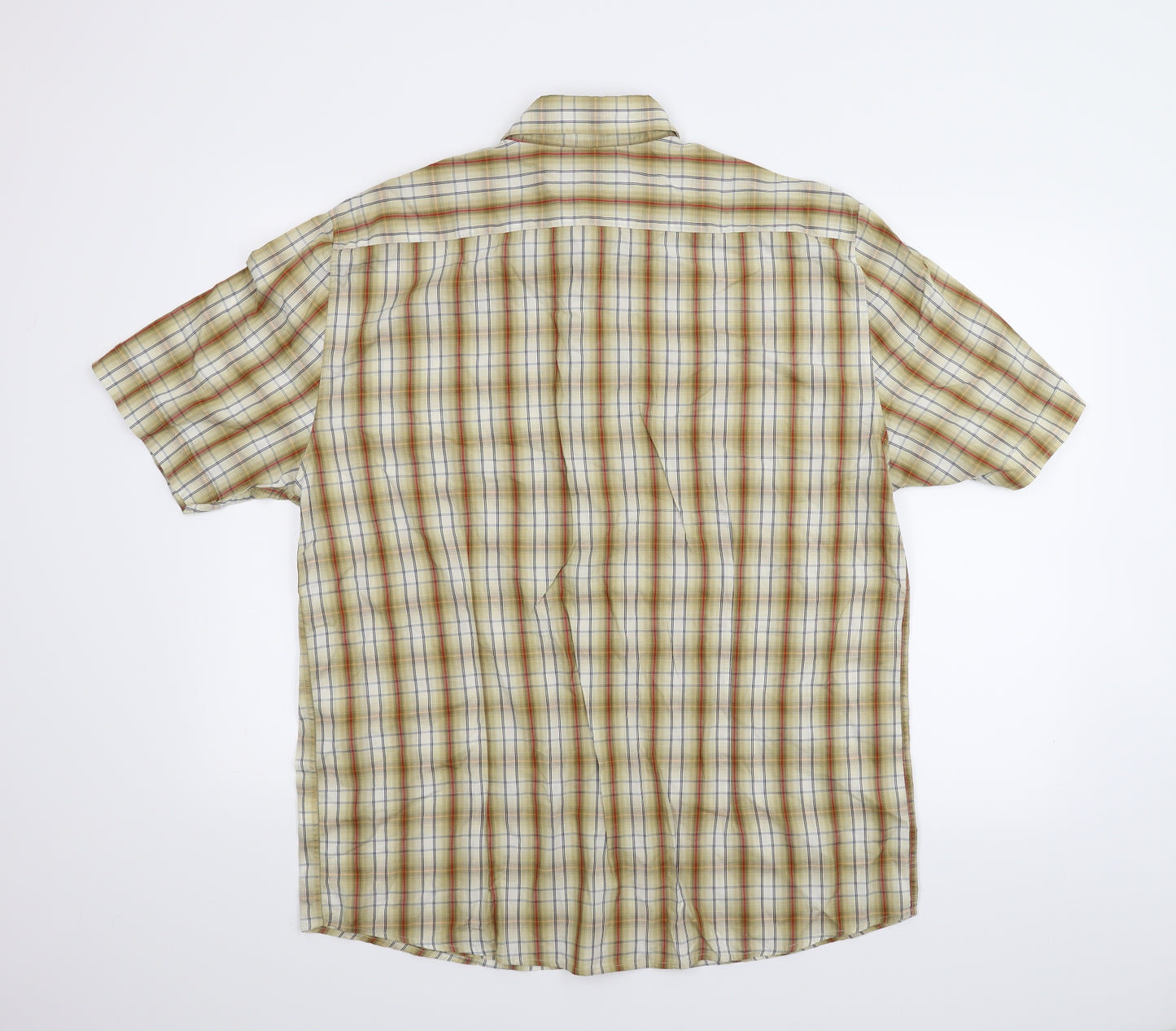 NEXT Mens Beige Check   T-Shirt Size XL