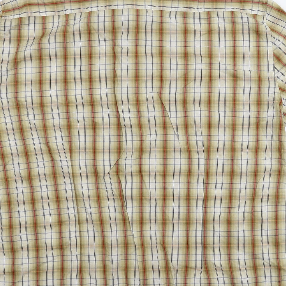 NEXT Mens Beige Check   T-Shirt Size XL