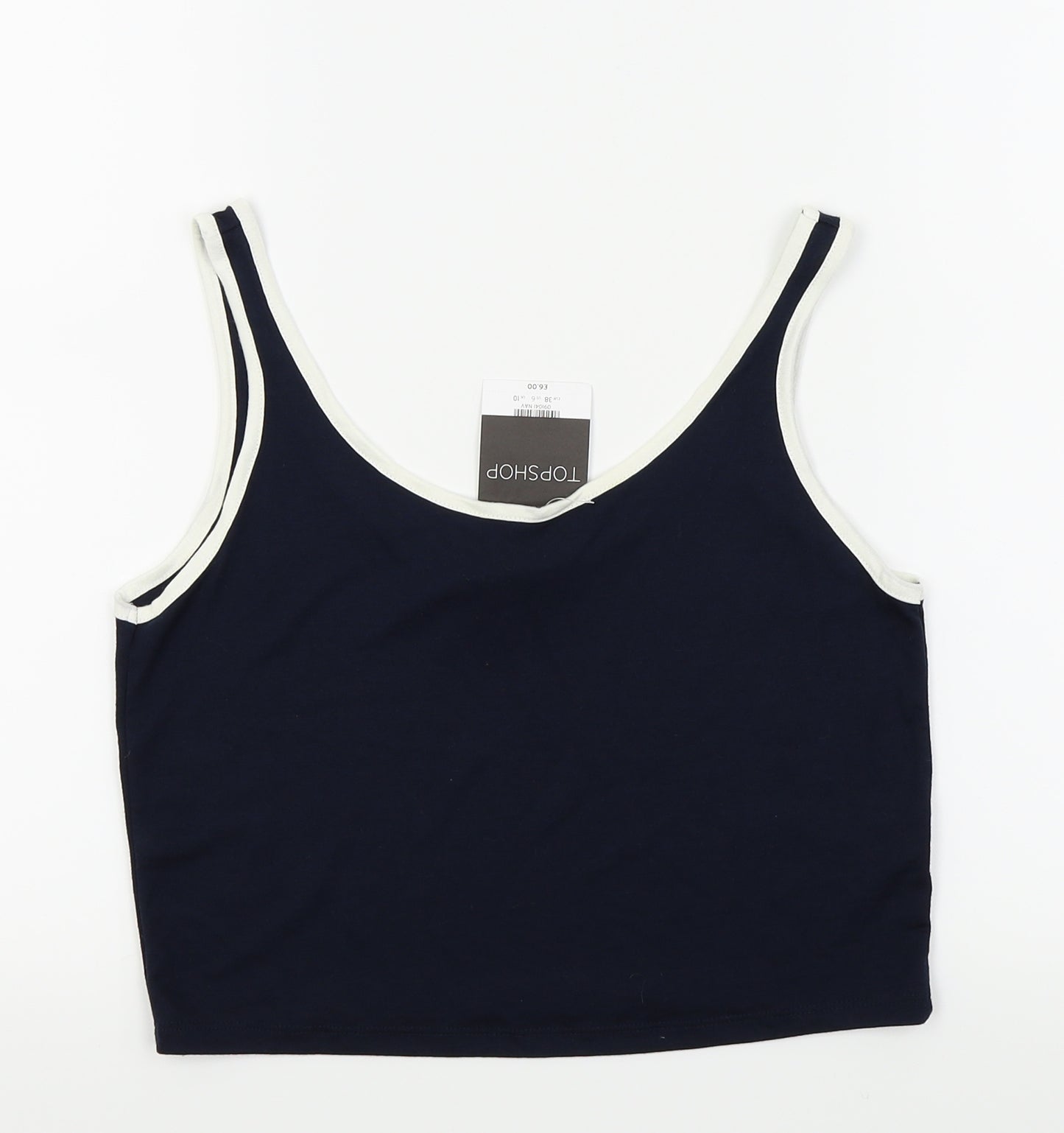 Topshop Womens Blue   Basic Tank Size 10  - Crop top