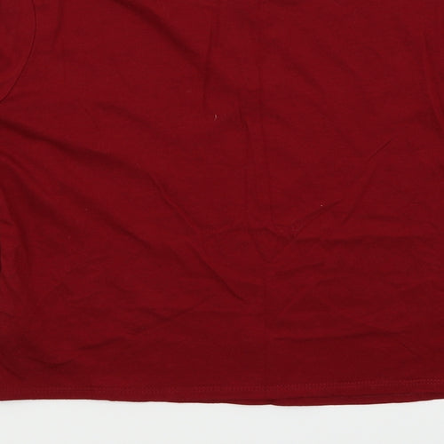 FOREVER 21 Womens Red   Basic Button-Up Size 6