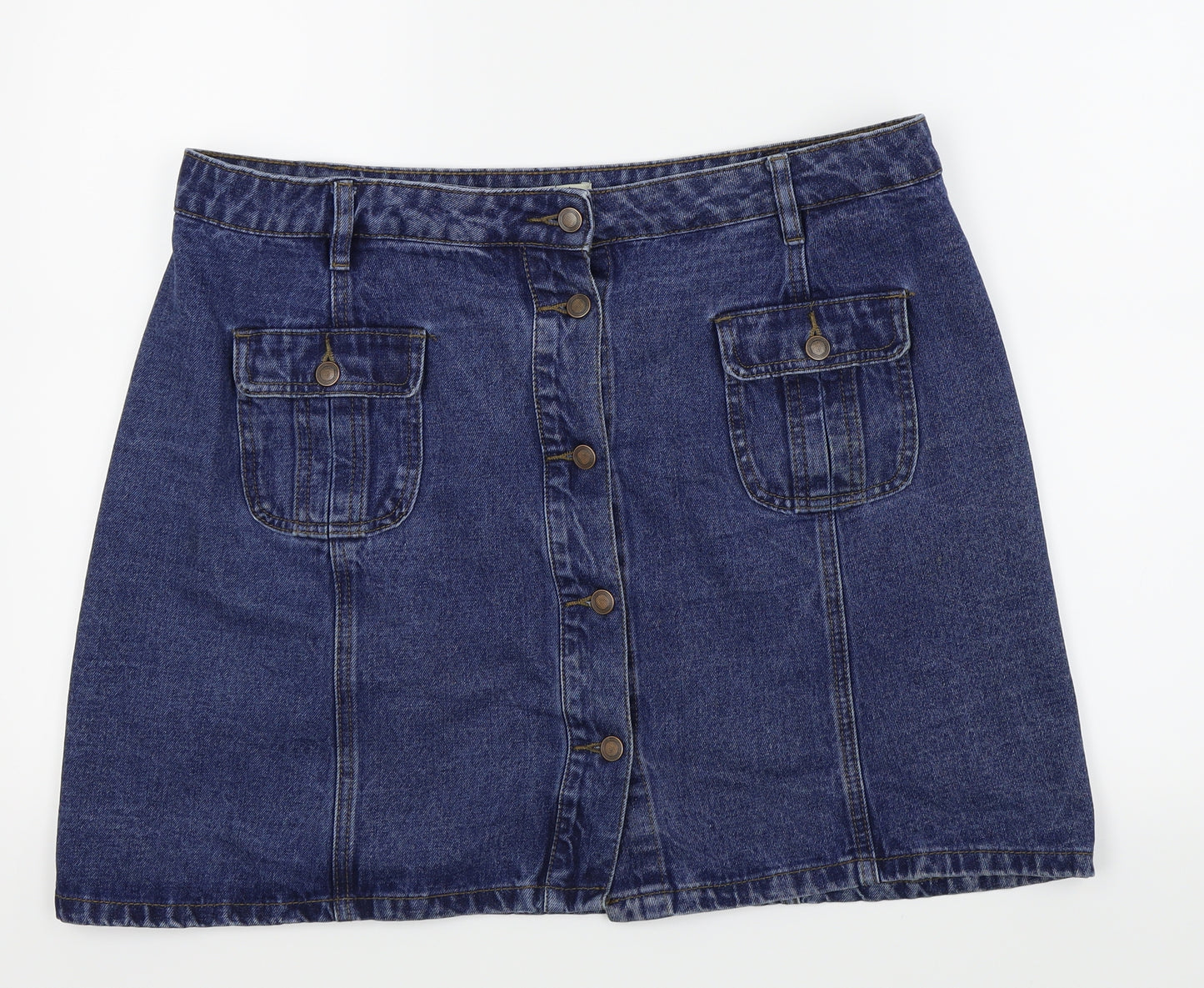 Papaya Womens Blue   Mini Skirt Size 16