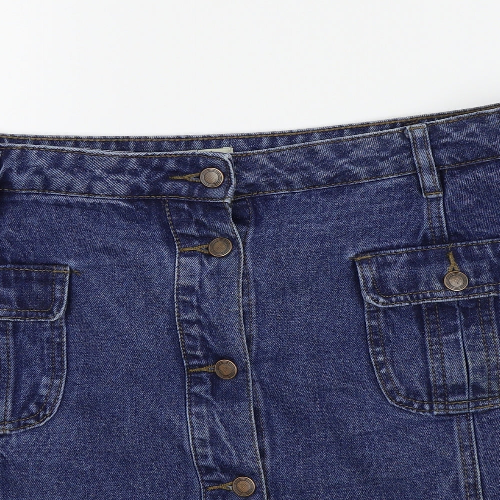 Papaya Womens Blue   Mini Skirt Size 16