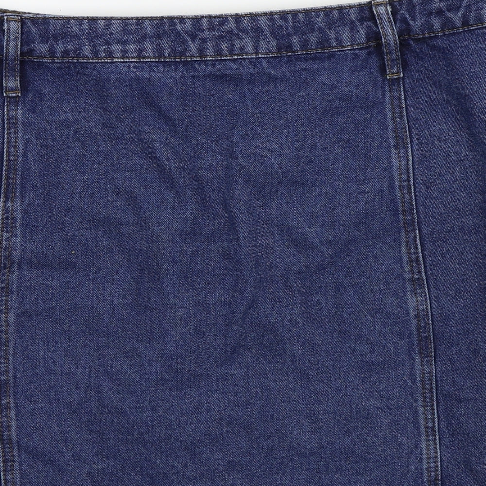 Papaya Womens Blue   Mini Skirt Size 16