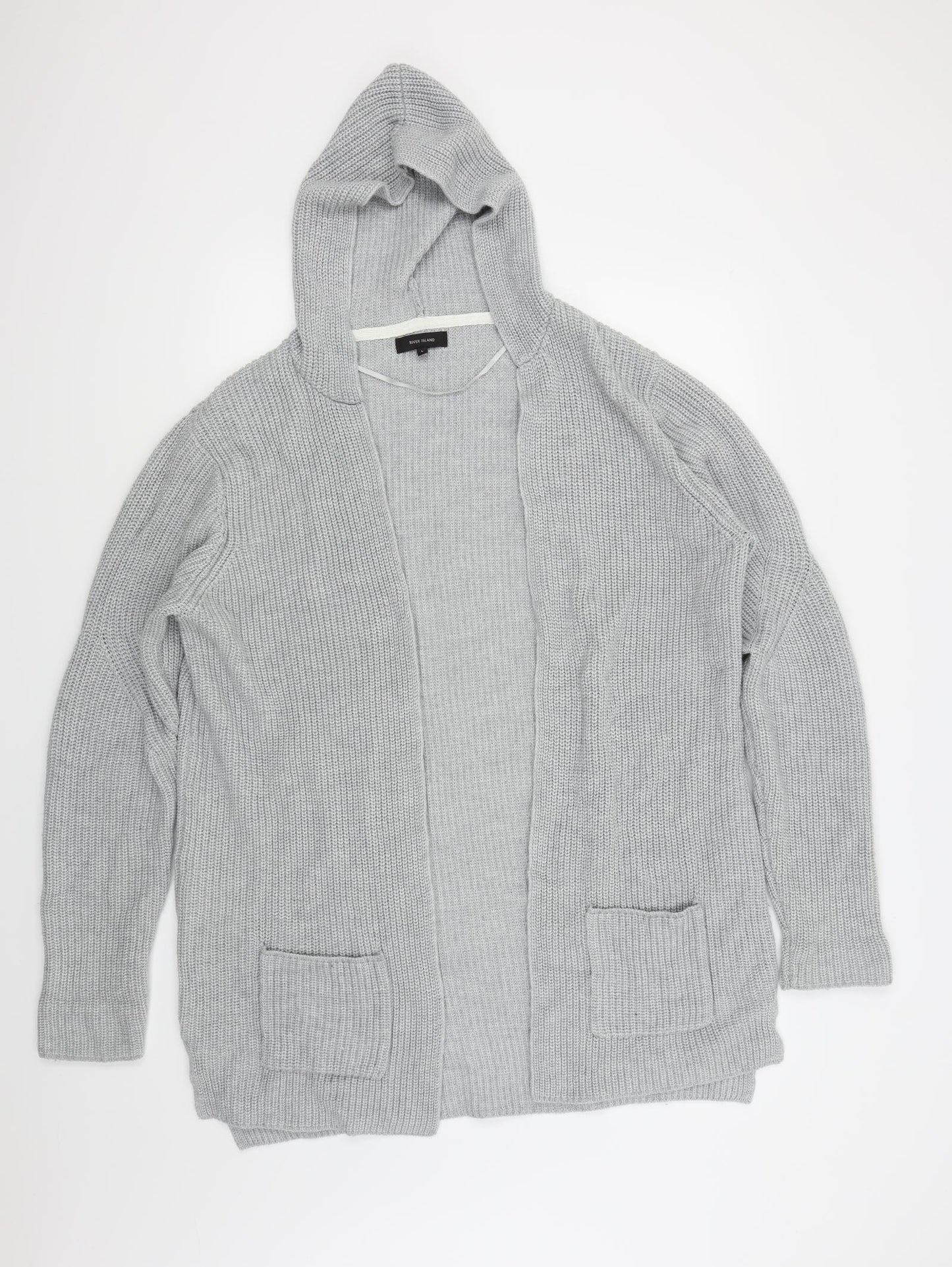 River Island Womens Grey   Cardigan Jumper Size L