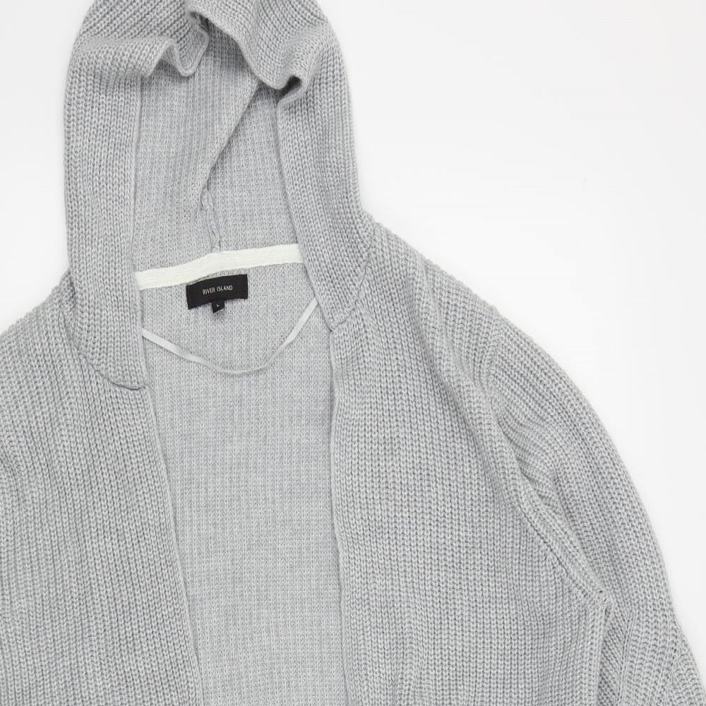 River Island Womens Grey   Cardigan Jumper Size L