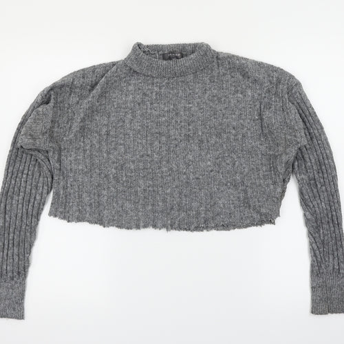 Primark Womens Grey  Knit Pullover Jumper Size S  - Cropped