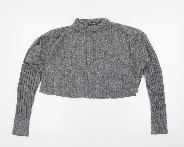 Primark Womens Grey  Knit Pullover Jumper Size S  - Cropped