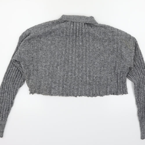 Primark Womens Grey  Knit Pullover Jumper Size S  - Cropped