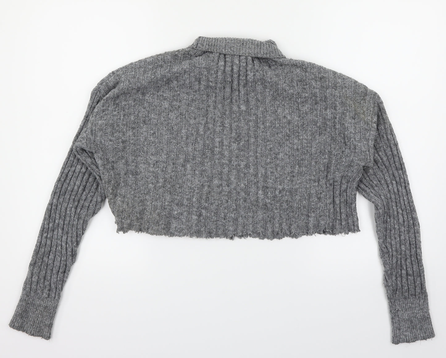 Primark Womens Grey  Knit Pullover Jumper Size S  - Cropped