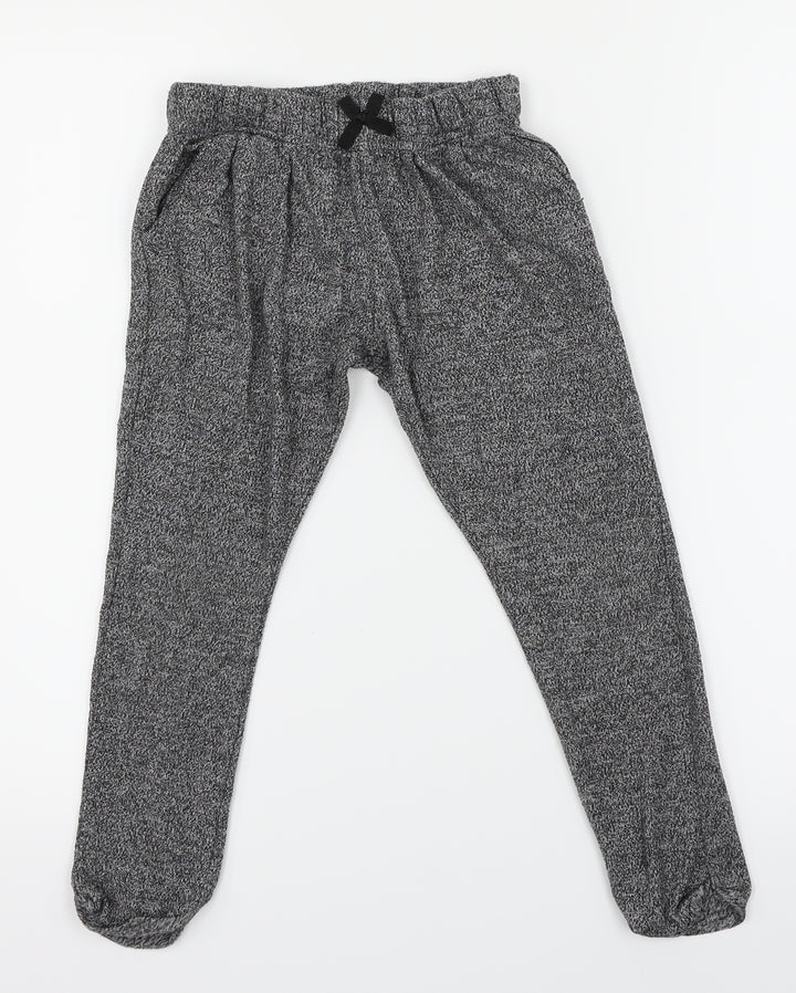 NEXT Girls Grey  Knit Sweatpants Trousers Size 6 Years