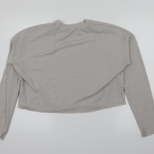 Misguided Womens Grey   Pullover Jumper Size 10  - Cropped