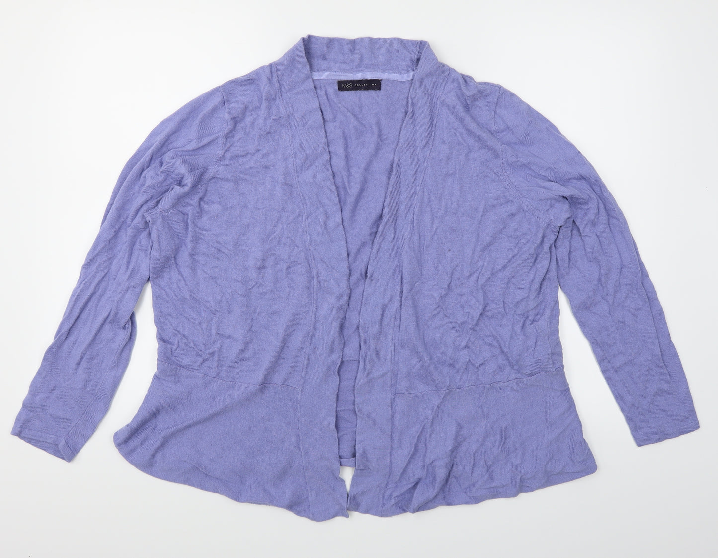 M&S Collection Womens Blue   Cardigan Jumper Size 22