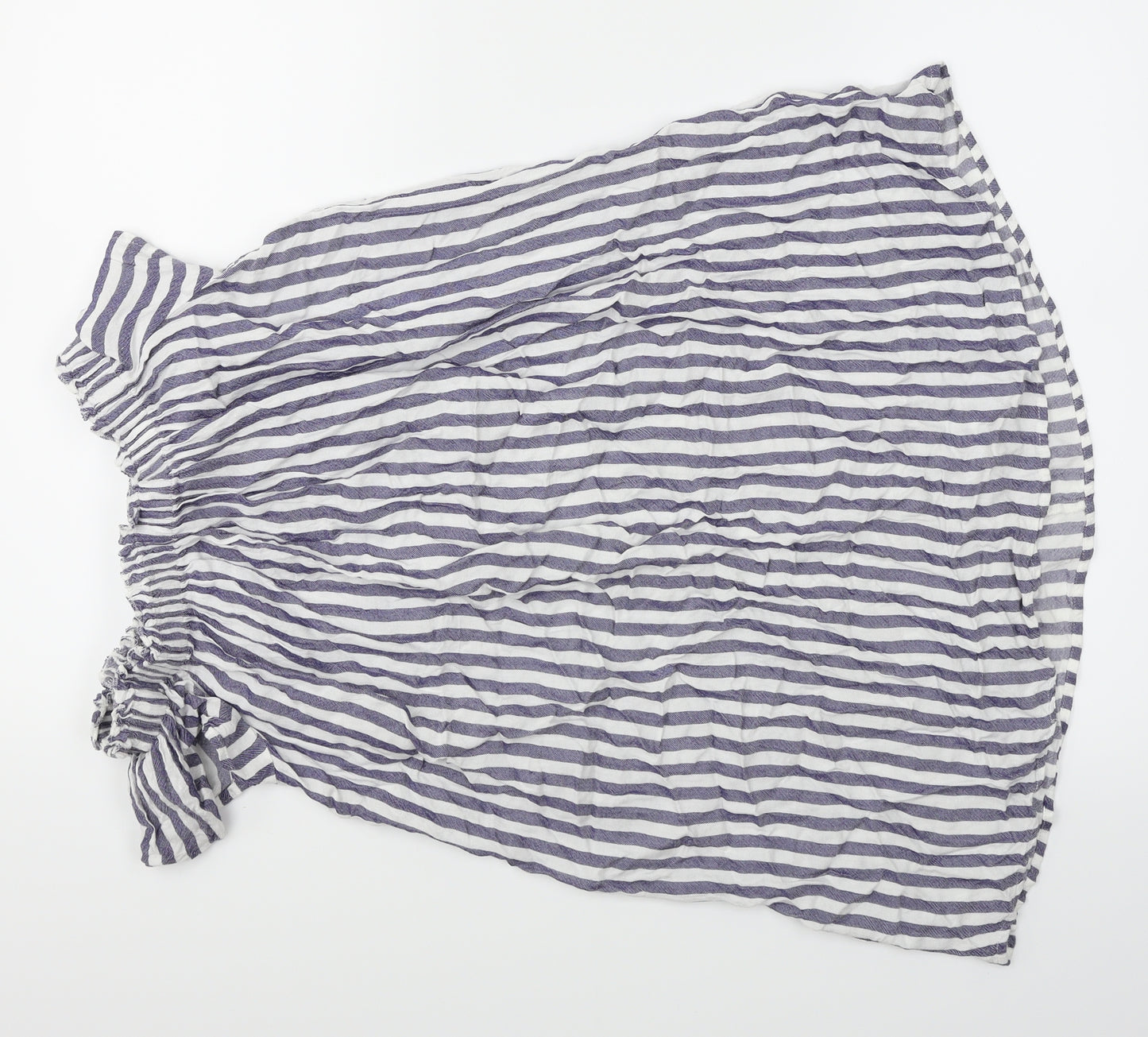 Papaya Womens Blue Striped  A-Line  Size 8
