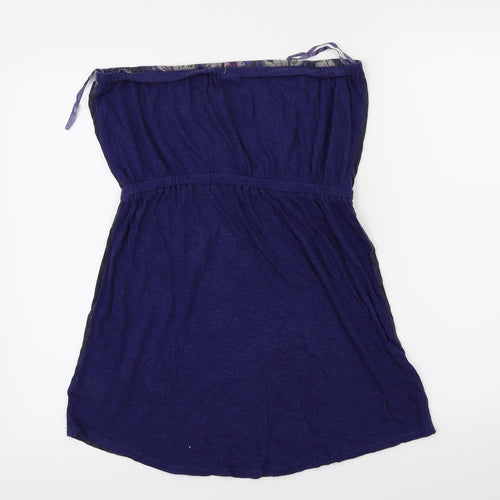 Ecote Womens Blue   Basic T-Shirt Size M  - Feather pattern