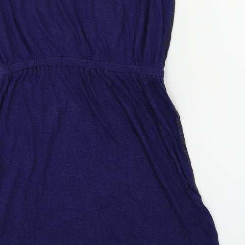 Ecote Womens Blue   Basic T-Shirt Size M  - Feather pattern