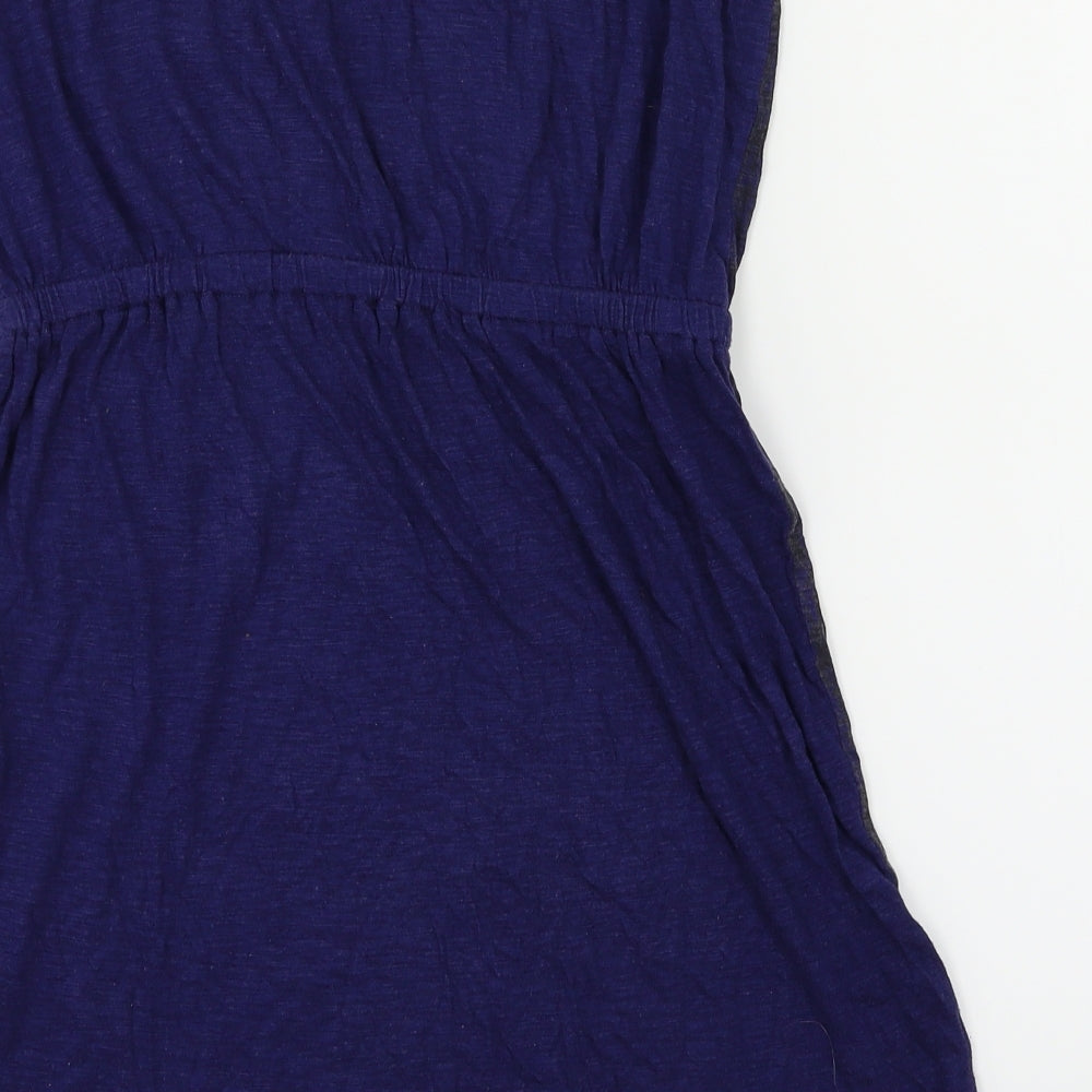 Ecote Womens Blue   Basic T-Shirt Size M  - Feather pattern