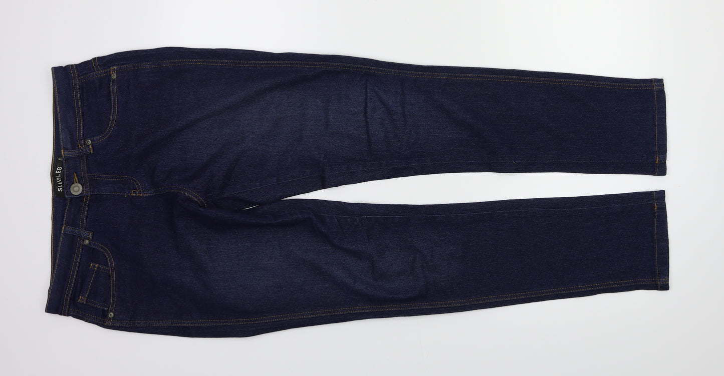 Peacocks Womens Blue   Skinny Jeans Size 12 L31 in
