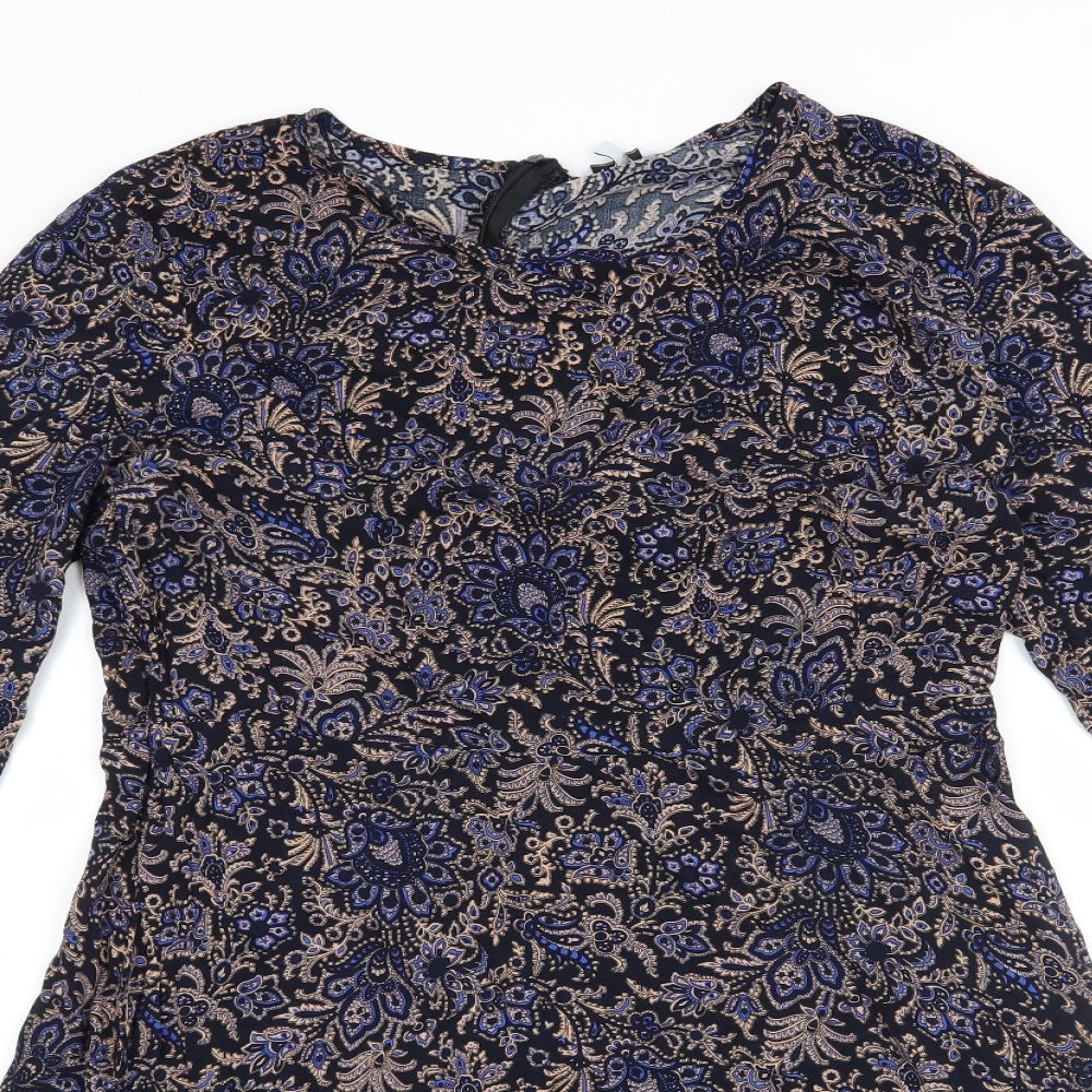 PEP & CO Womens Black Floral  A-Line  Size 18