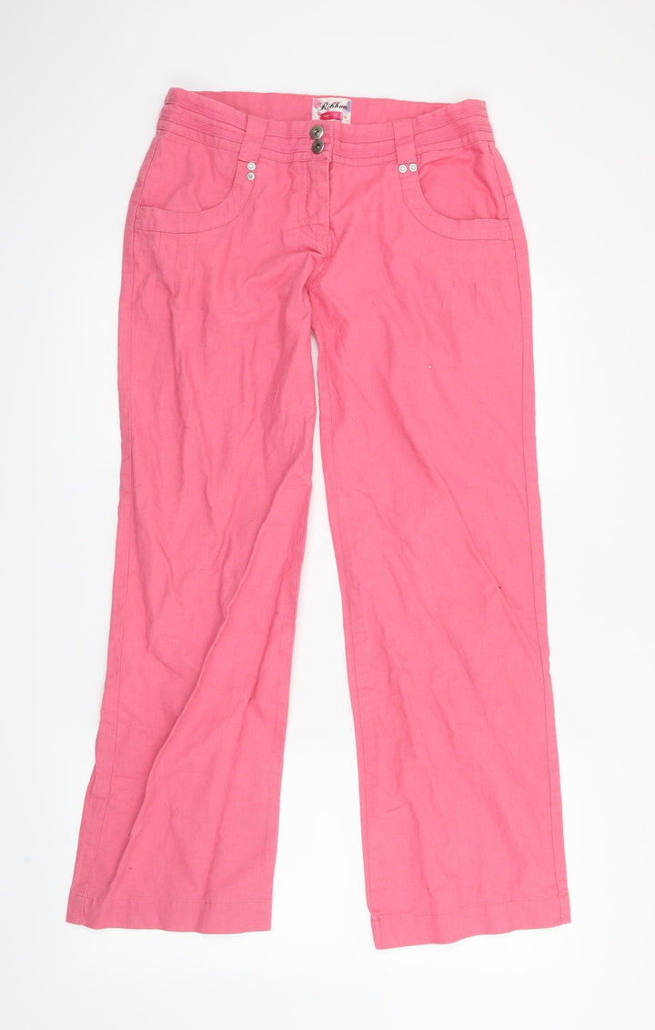 Ribbon Womens Pink   Straight Jeans Size 10 L29 in