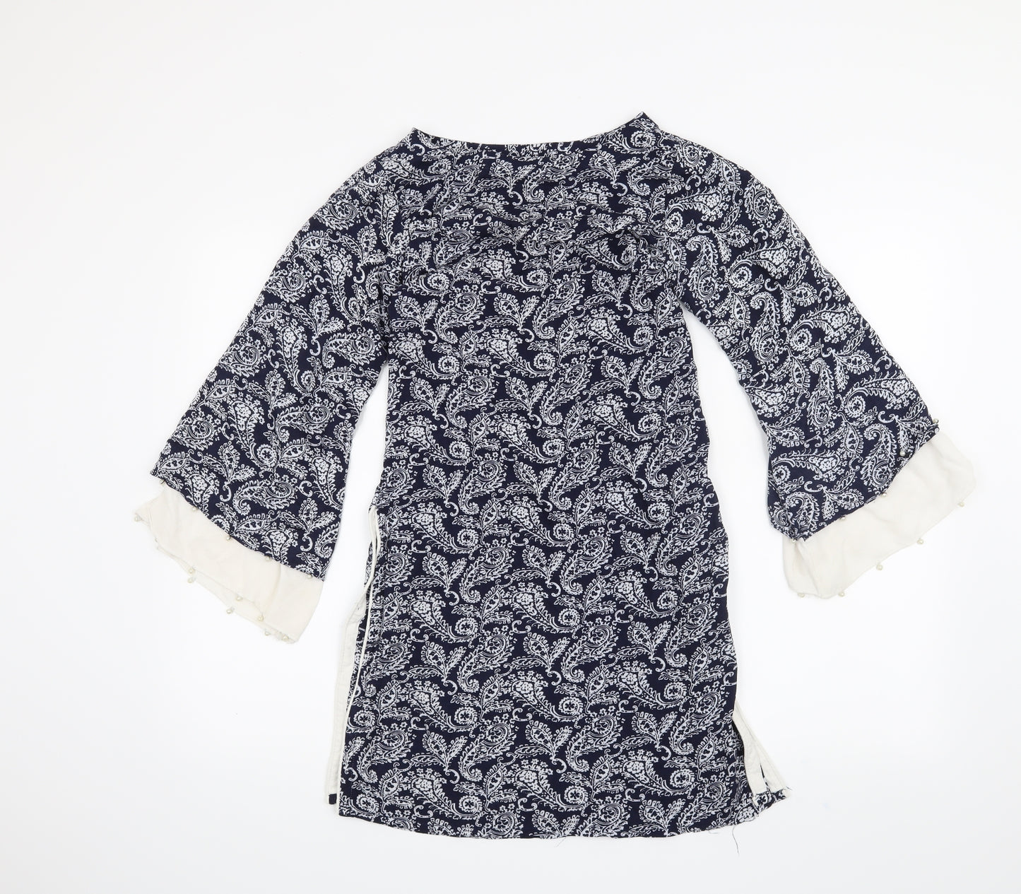 Shiffonz Womens Blue Paisley  A-Line  Size XS