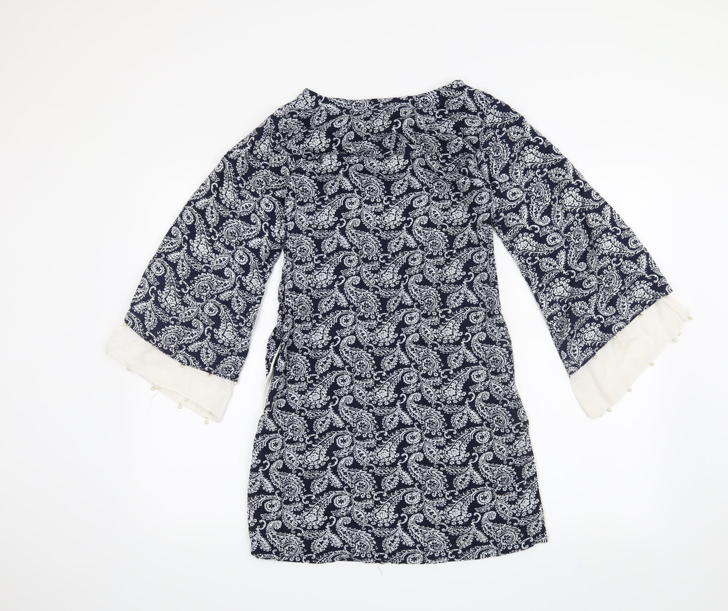 Shiffonz Womens Blue Paisley  A-Line  Size XS