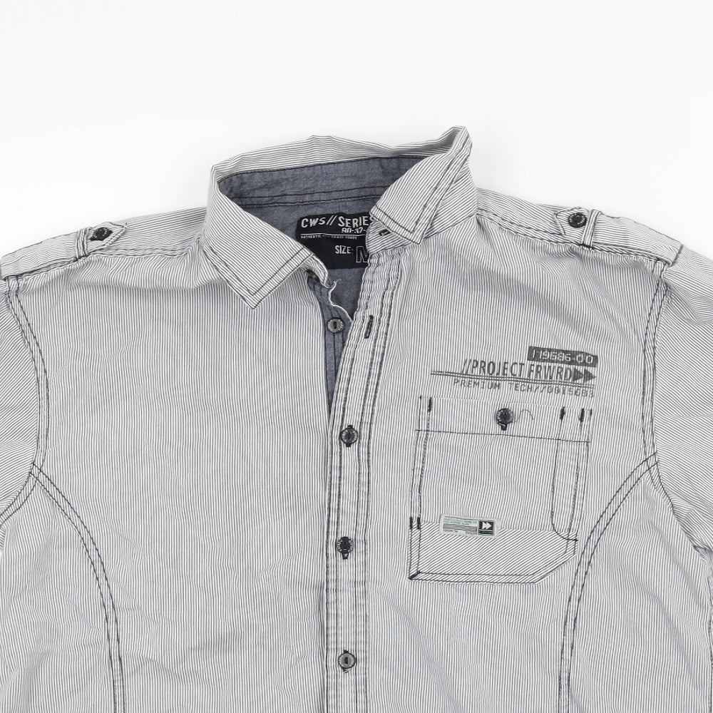 CWS Mens Grey    Button-Up Size M