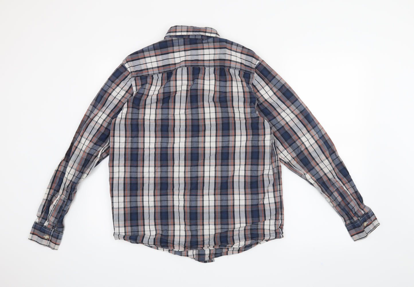 Cedar Wood State Mens Blue Check   Button-Up Size M