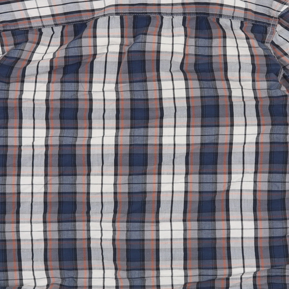 Cedar Wood State Mens Blue Check   Button-Up Size M