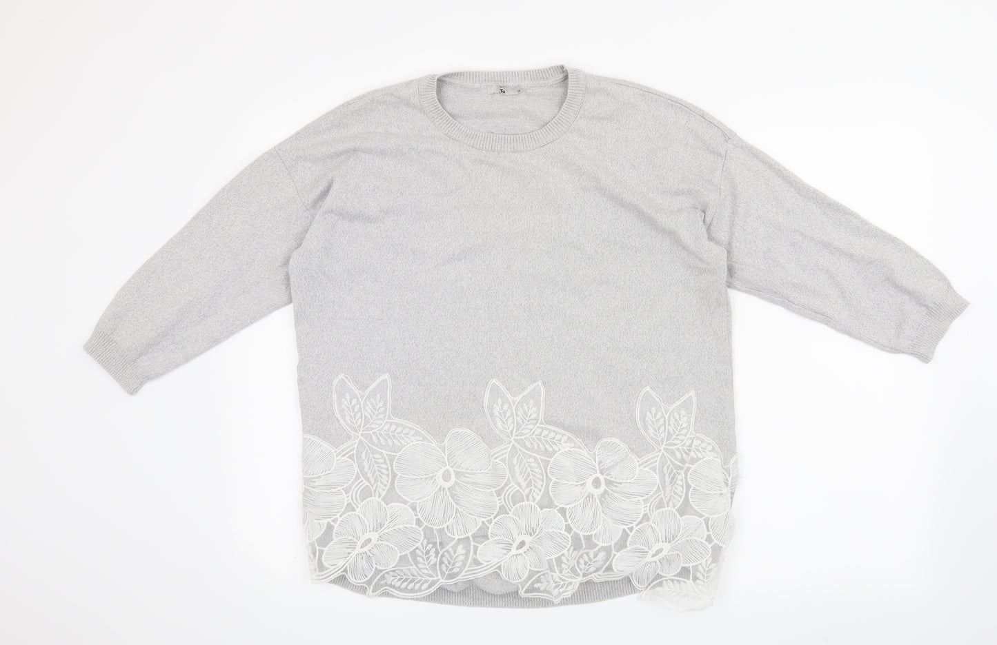 TU Womens Grey   Pullover Jumper Size 16