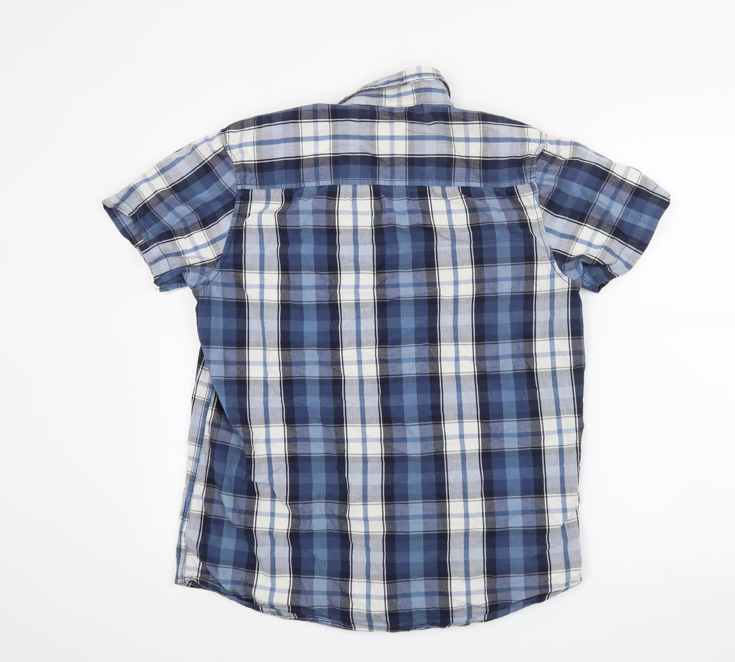 Cedar Wood State Mens Blue Check   Button-Up Size M