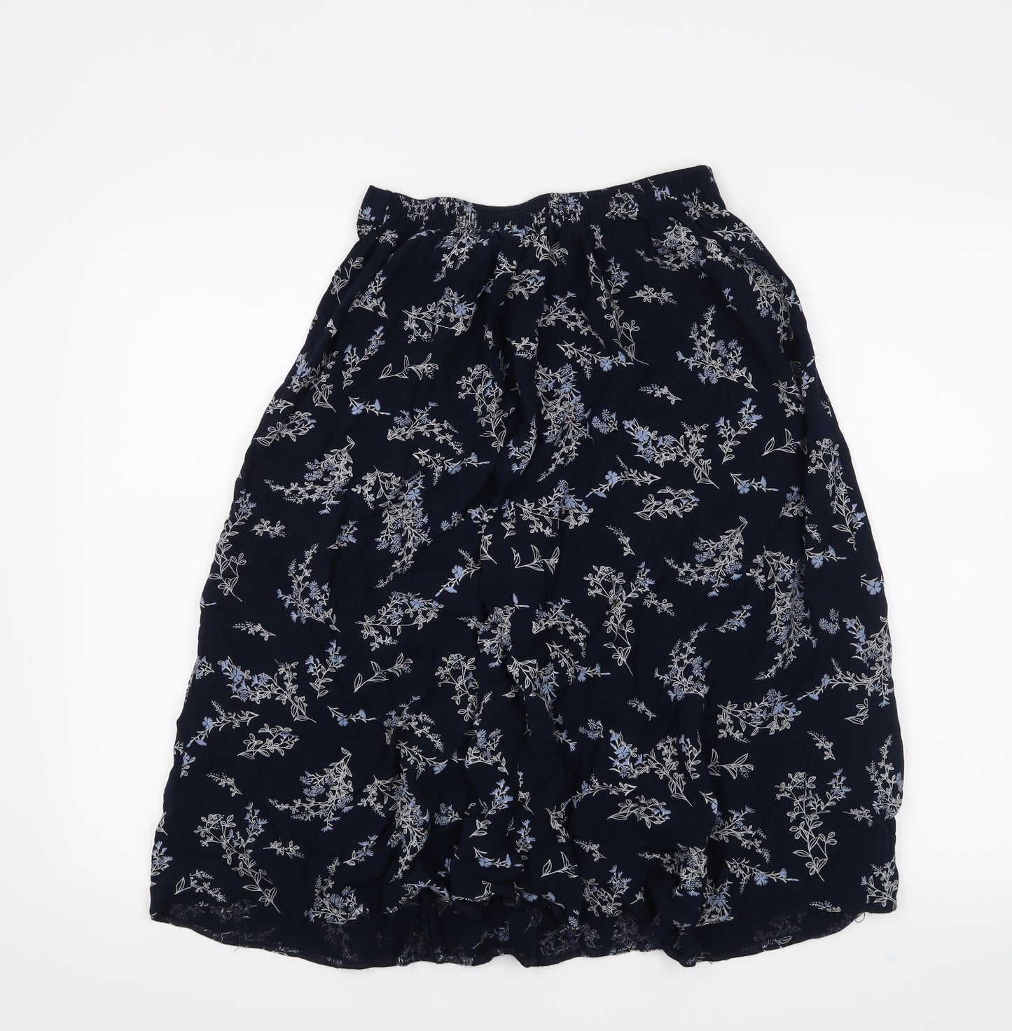 Bon Marché Womens Blue Floral  A-Line Skirt Size 16