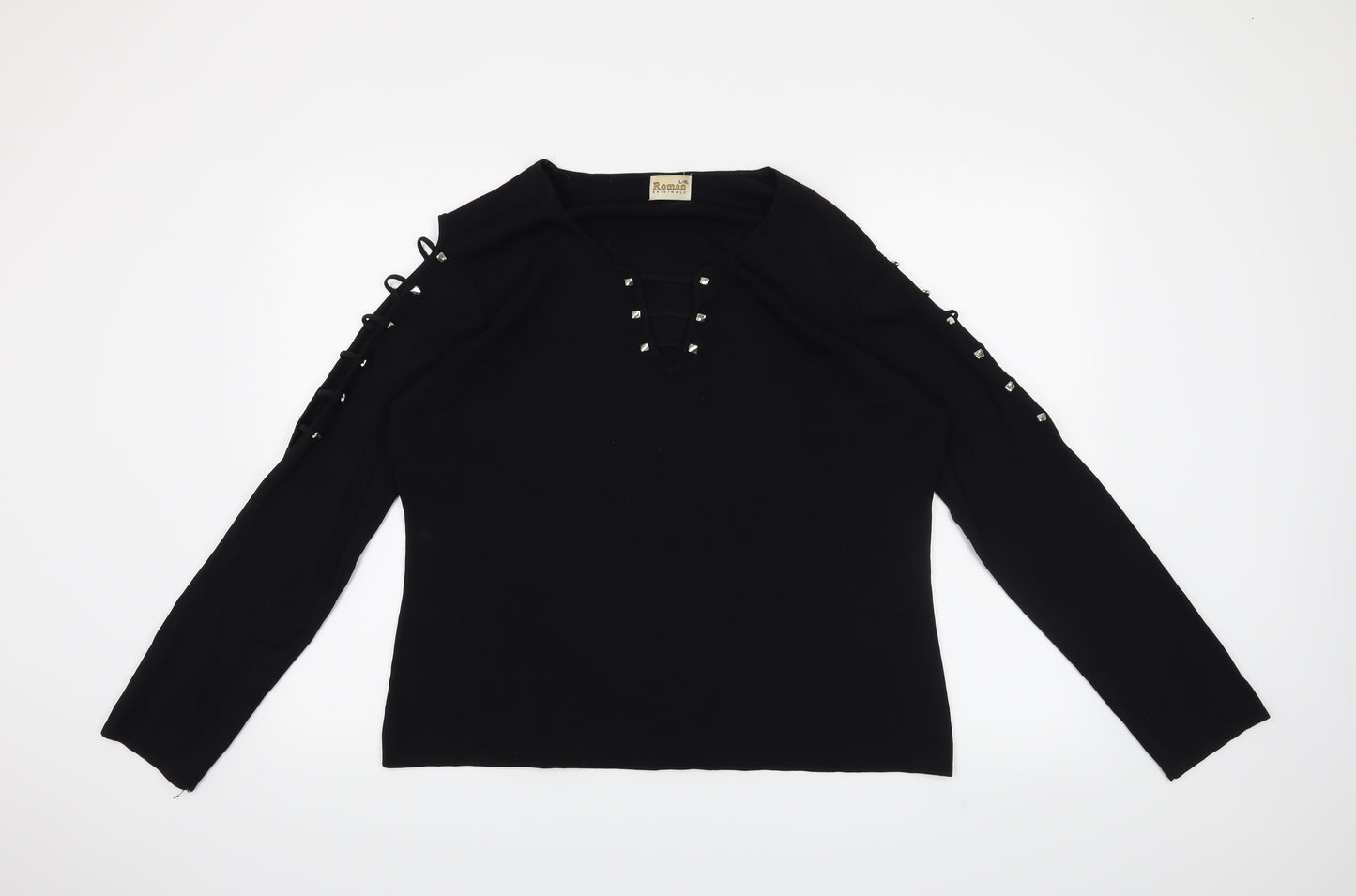 Roman Originals Womens Black   Pullover Jumper Size L
