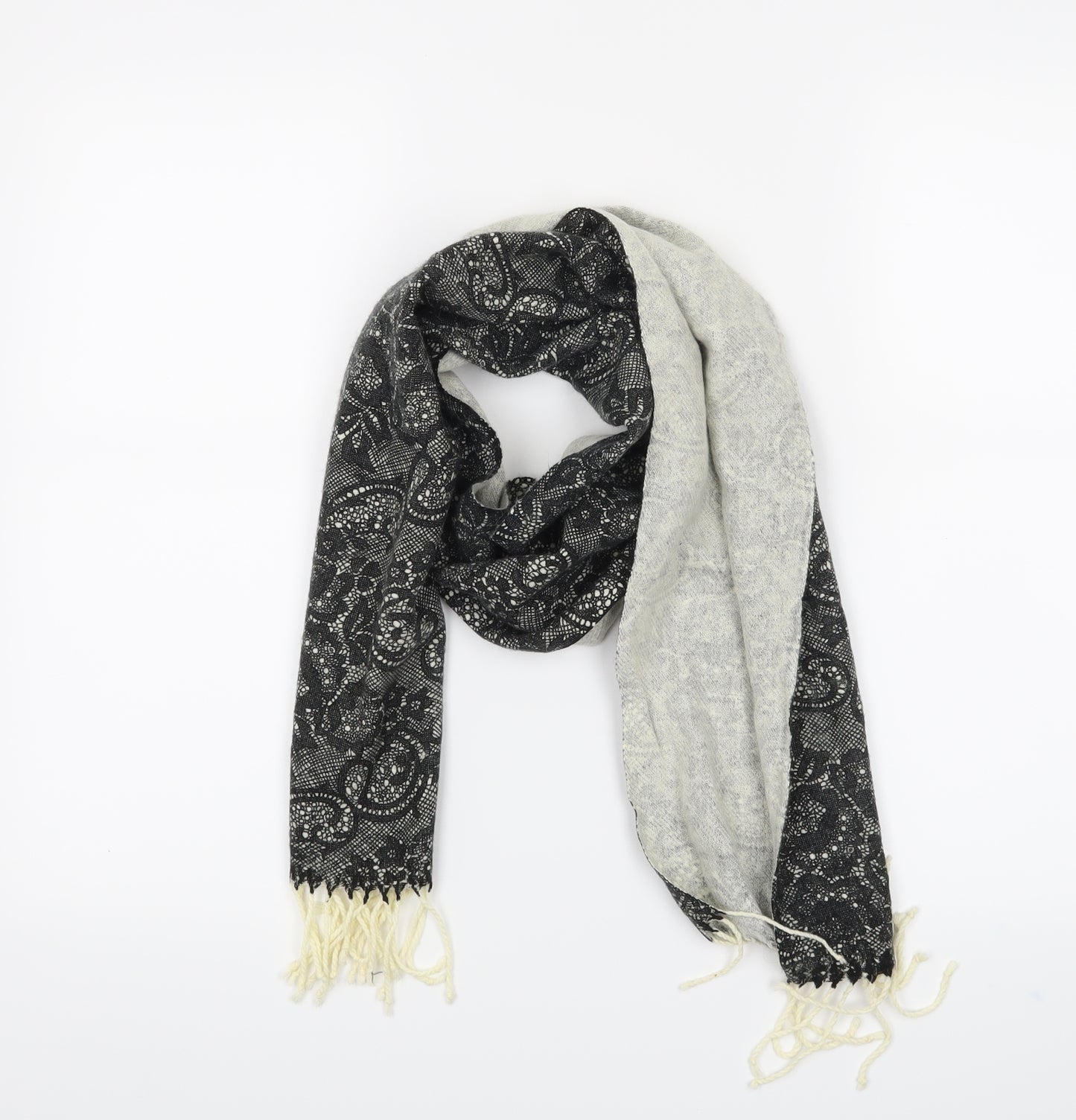 Preworn Womens Black Paisley   Scarf