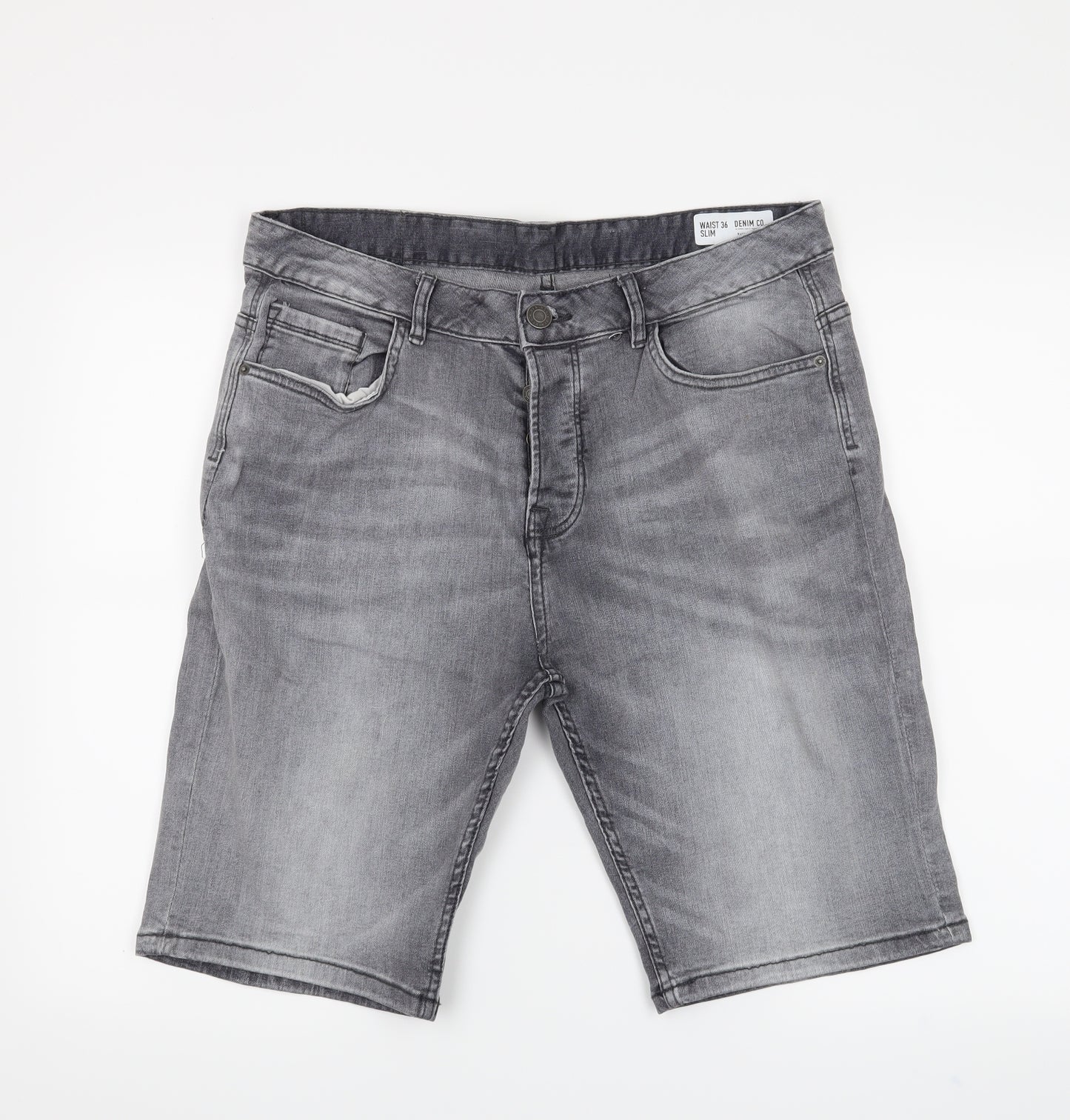 Denim & Co. Mens Grey   Chino Shorts Size 36 in