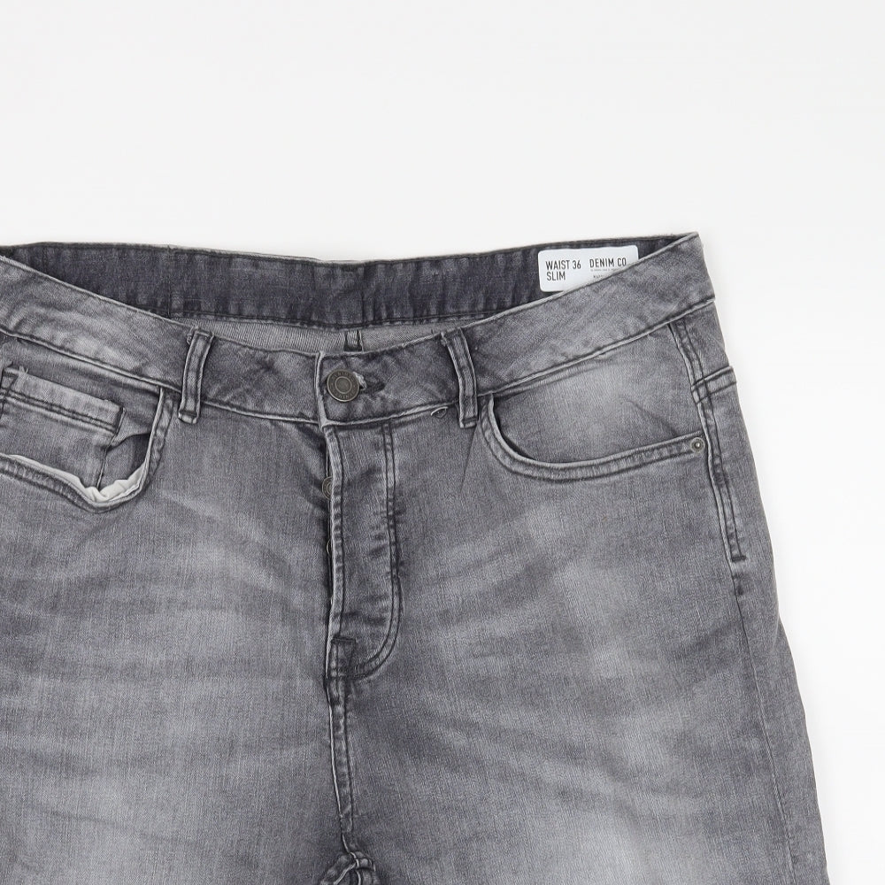 Denim & Co. Mens Grey   Chino Shorts Size 36 in
