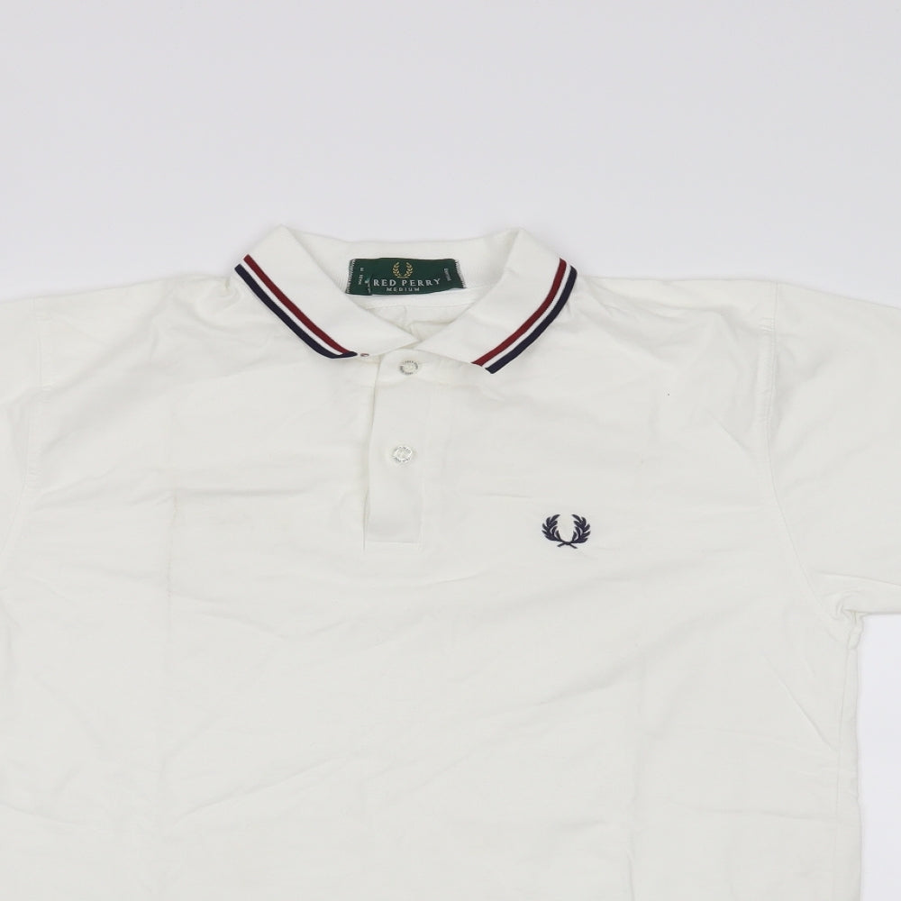 Fred Perry Mens White    T-Shirt Size M