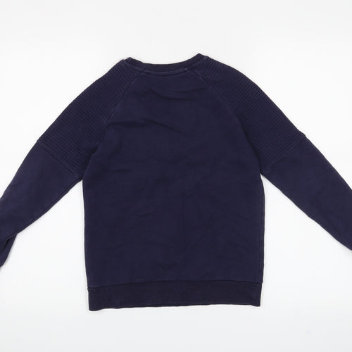 George Boys Blue Houndstooth  Pullover Jumper Size 8-9 Years