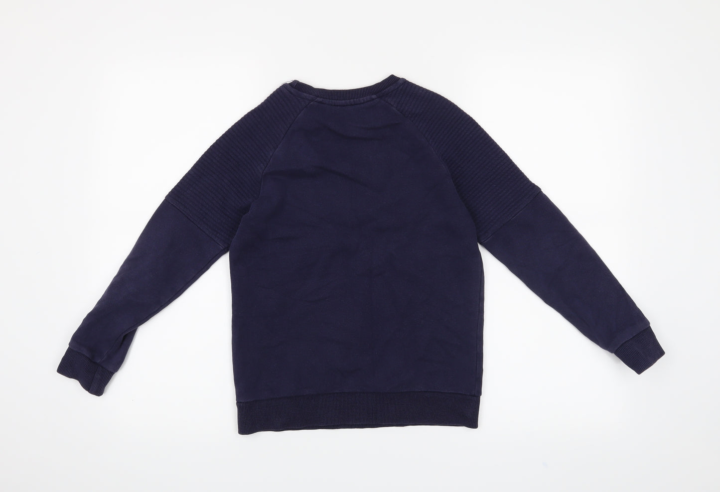 George Boys Blue Houndstooth  Pullover Jumper Size 8-9 Years