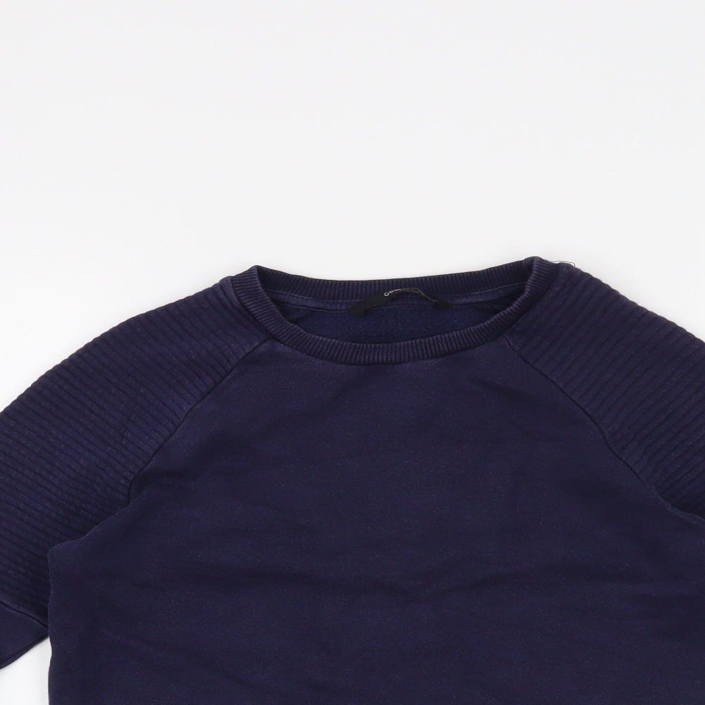 George Boys Blue Houndstooth  Pullover Jumper Size 8-9 Years