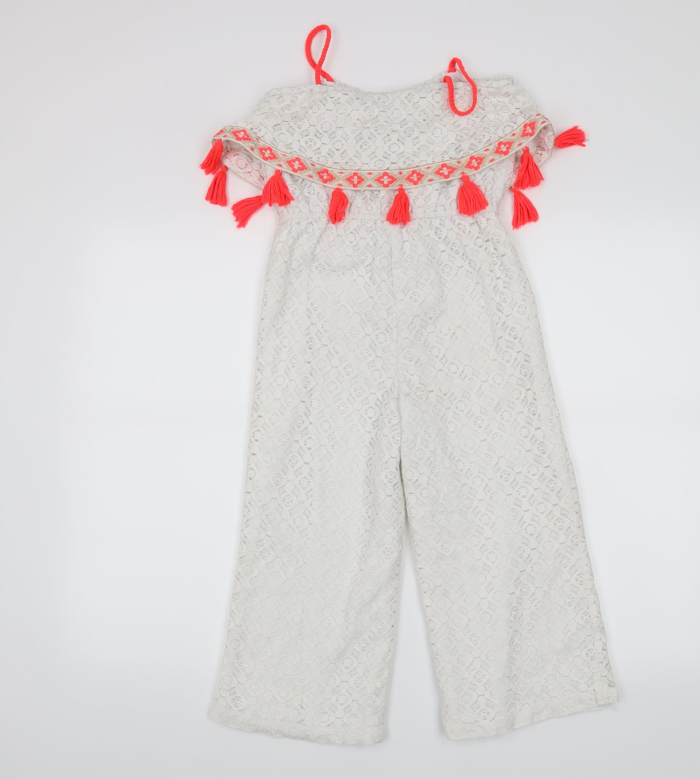 River Island Girls White   Jumpsuit One-Piece Size 7 Years