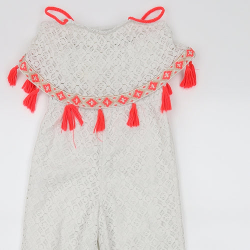 River Island Girls White   Jumpsuit One-Piece Size 7 Years