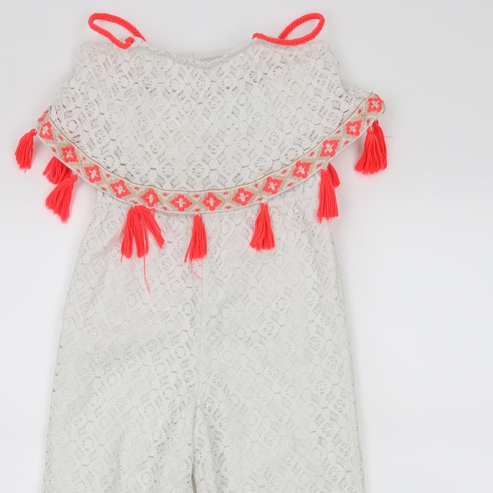 River Island Girls White   Jumpsuit One-Piece Size 7 Years