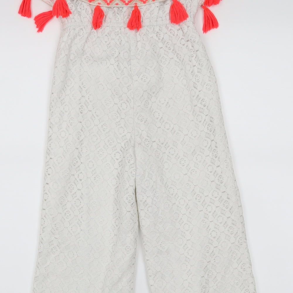 River Island Girls White   Jumpsuit One-Piece Size 7 Years