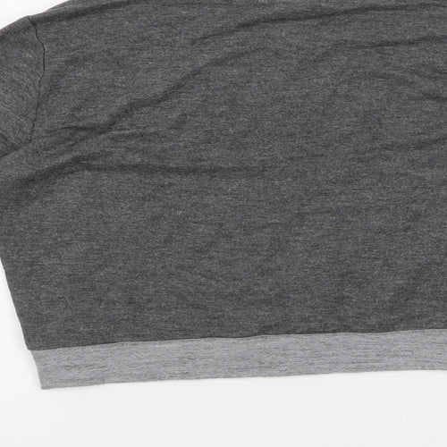 one clothing Womens Grey   Cropped T-Shirt Size XS