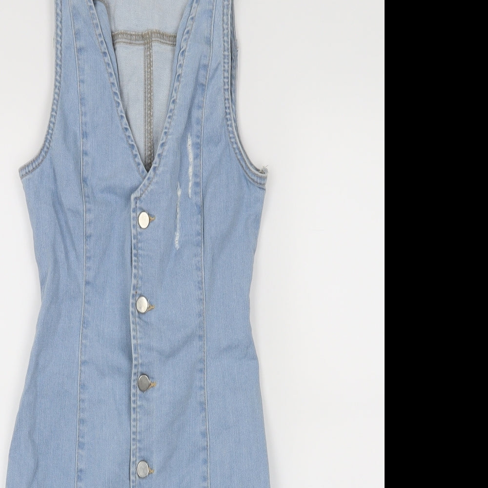 Missguided Womens Blue   A-Line  Size 4