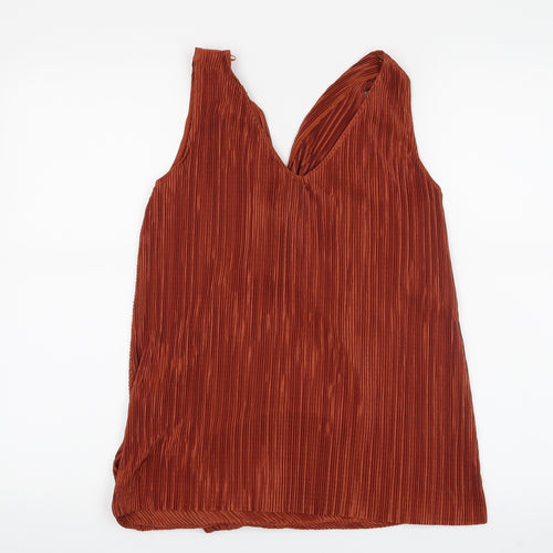 Preworn Womens Orange   Basic Blouse Size 8
