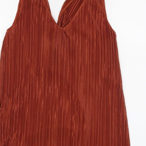 Preworn Womens Orange   Basic Blouse Size 8